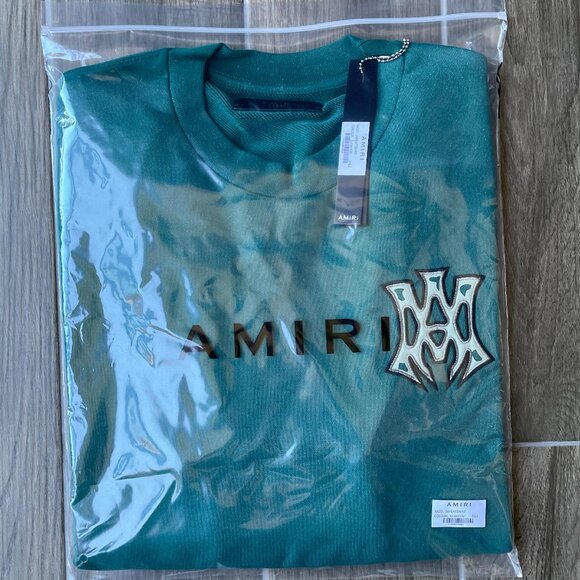 Amiri Men Green Color Crewneck Sweaters - Picture 3 of 7